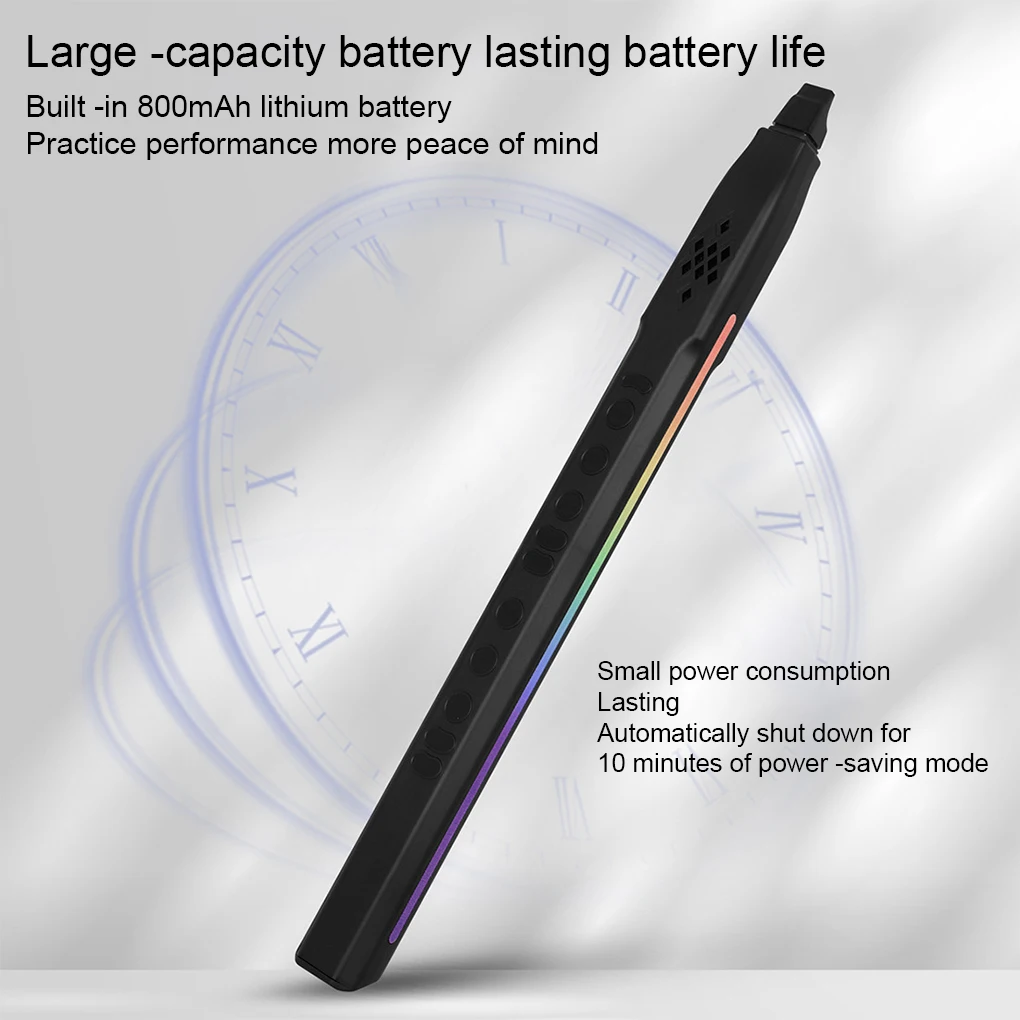 Instrumen Angin Digital Saksofon Elektronik Isi Ulang Instrumen Angin Elektronik 13 Nada Speaker Bawaan Pipa Tiup Listrik