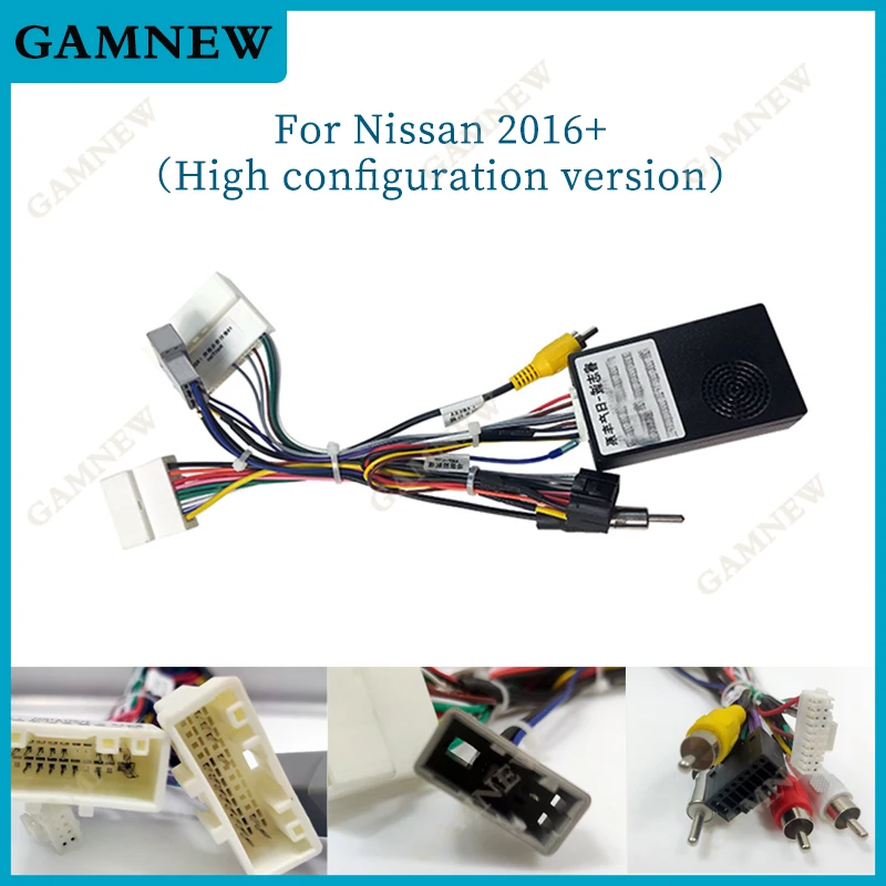 

Car 16pin Audio Wiring With 360 Harness With Canbus BOX For Nissan Juke X-trail Navara 2016+ Stereo Installation Wire Adapter