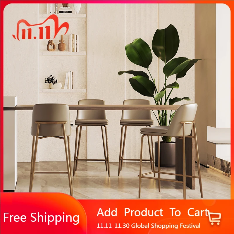 

Wood Bedroom Bar Chairs Modern Height Taburete Alto Cream Restaurant Minimalist Barstools Soft Relaxing Sillas Salon Furniture