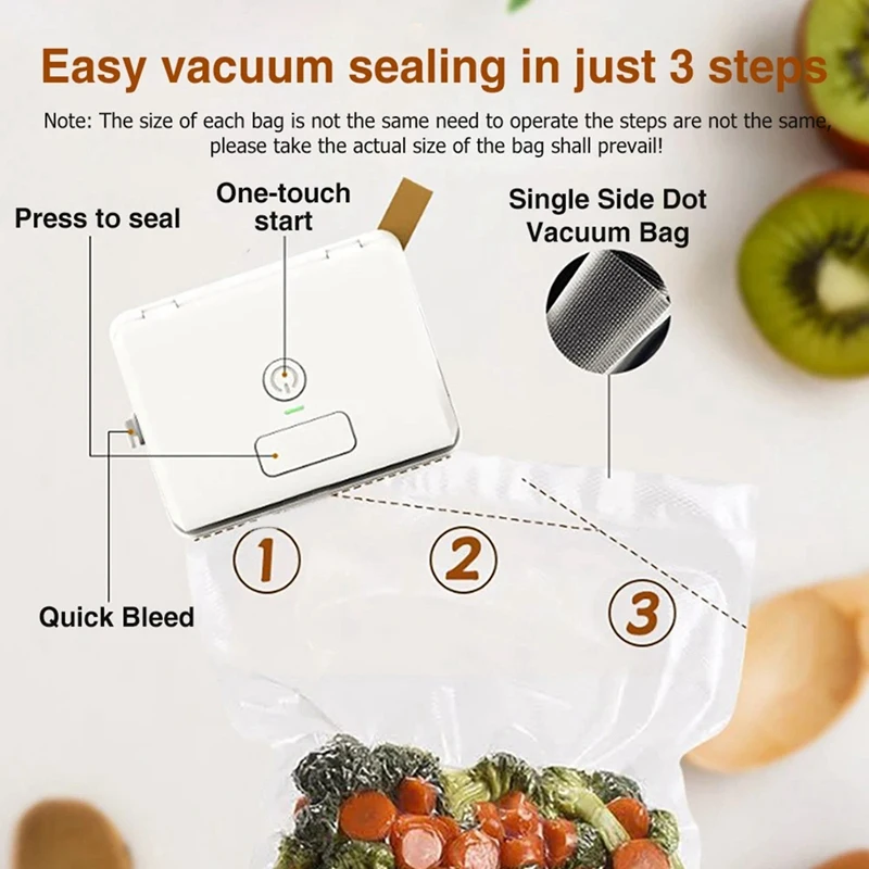 Automatic Household Vacuum Sealing Machine Food Freshness Packaging Machine Sealer Plastic Sealer Vacuum Compressor Durable , E