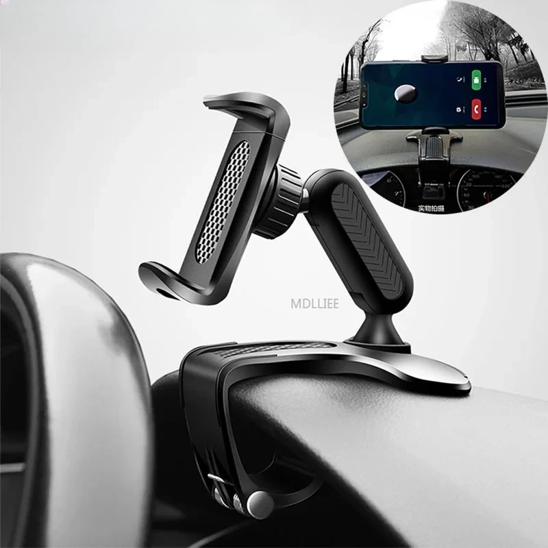 

ABS Dashboard Car Phone Holder Mobile Phone Sun Visor Holder Auto Rear View Mirror Phone Support 360 Degree Rotation Accessories