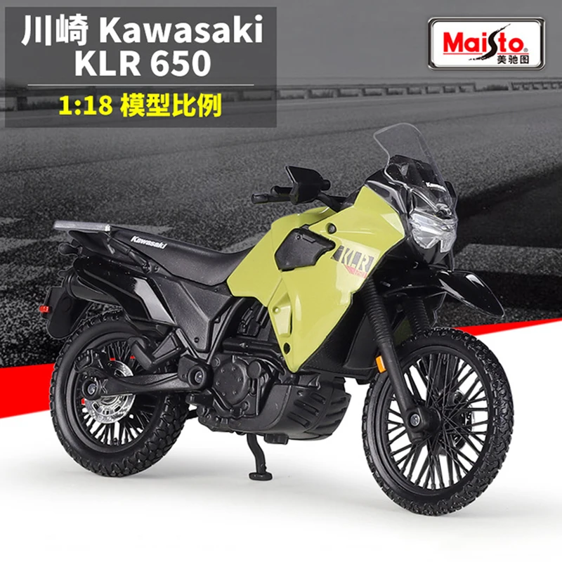 

Maisto 1:18 Kawasaki KLR650 Motorcycle Model Toy Vehicle Collection Autobike Shork-Absorber Off Road Autocycle Toys Car