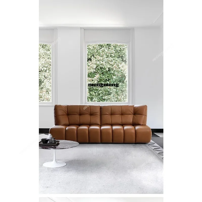H132 Nordic expression Berlin series imported leather high back support full leather sofa