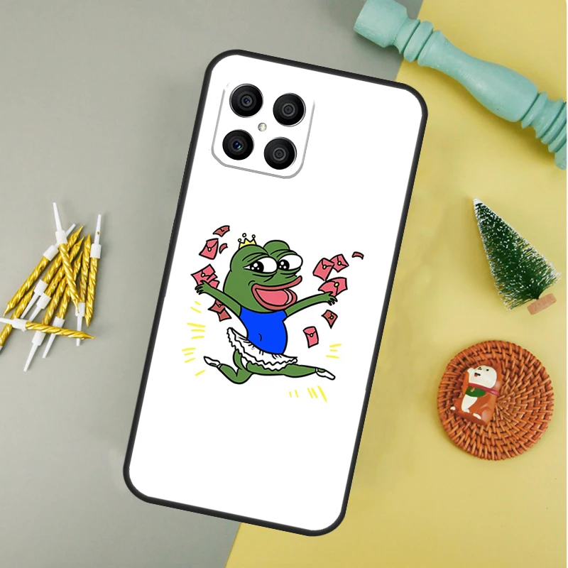 Funny Sad Frog Case For Huawei P30 Pro P50 P40 P20 Lite Nova 9 5T Cover For Honor X8 X7 X9 50 Lite 70