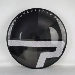 700C Princeton Carbon Fiber Disc Wheels, 28mm Width, Track, RIM Brake,Road Bike, UD, 3K, 12k, Weave, Tubeless, Tubular