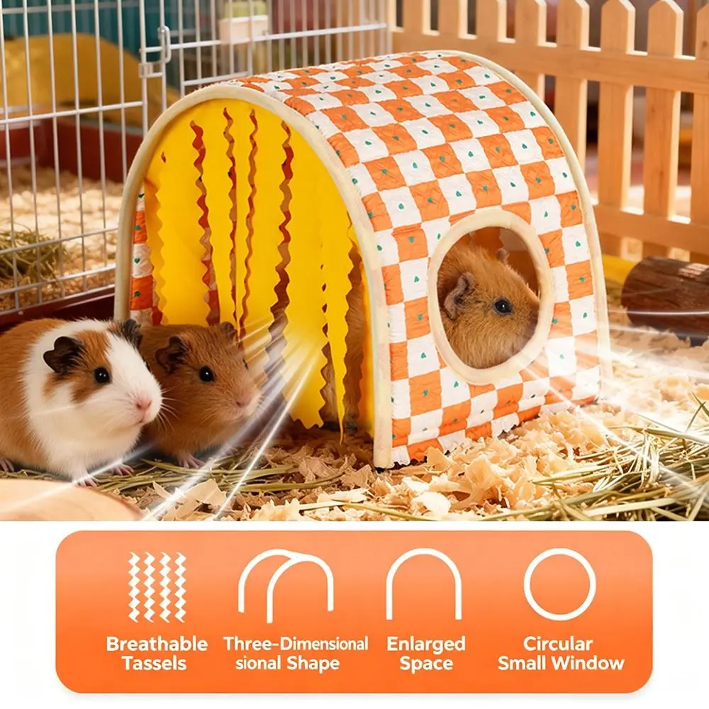 Langlebiger Geräumiger Meerschweinchen-Tunnel Sommer Robuster Hamster-Unterschlupf Gemütliches Atmungsaktives Kaninchenhaus Kleintier-Nest – Detail 3