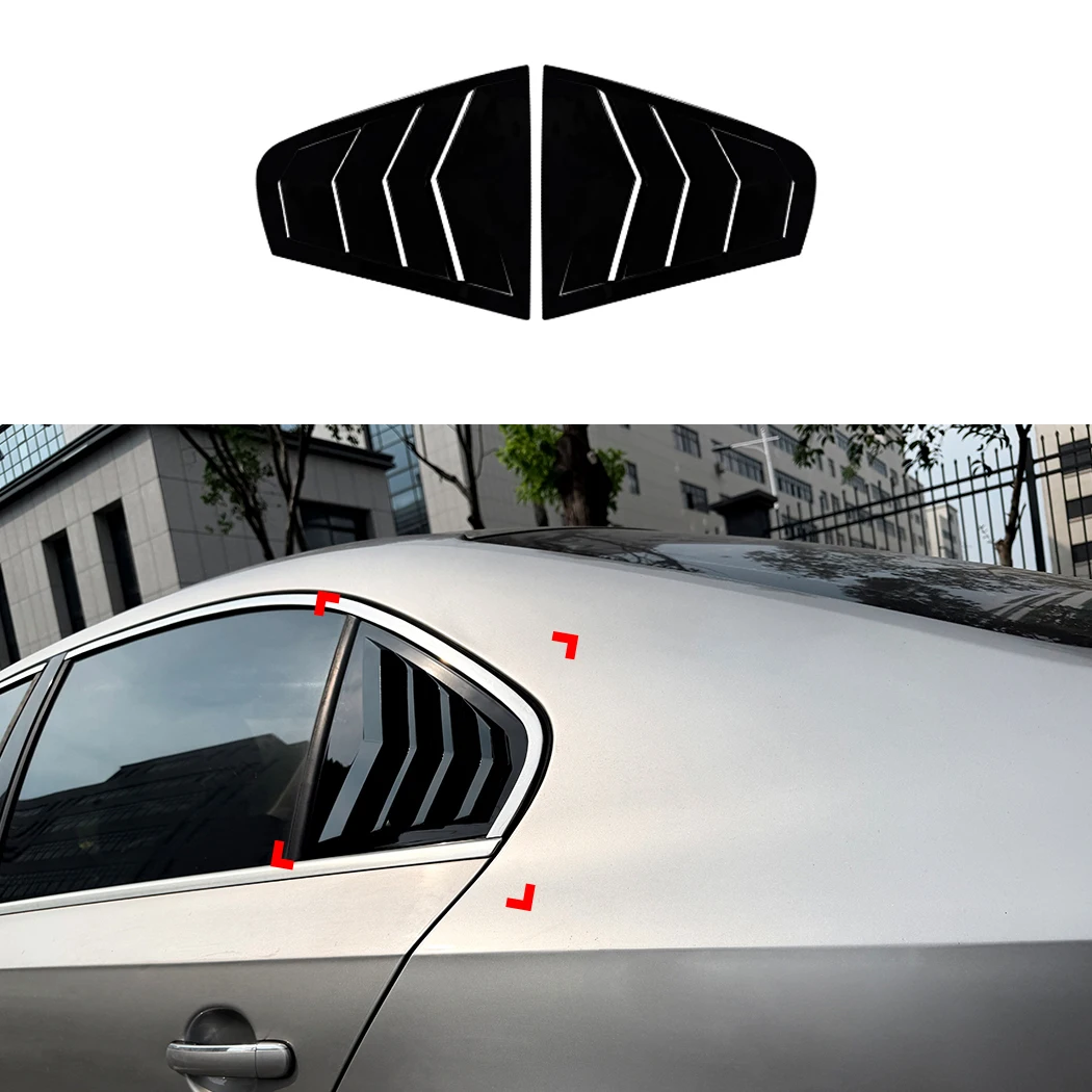 Car Rear Window Shutter Cover Trim For Volkswagen Jetta MK6 2011-2018 Side Window Louver