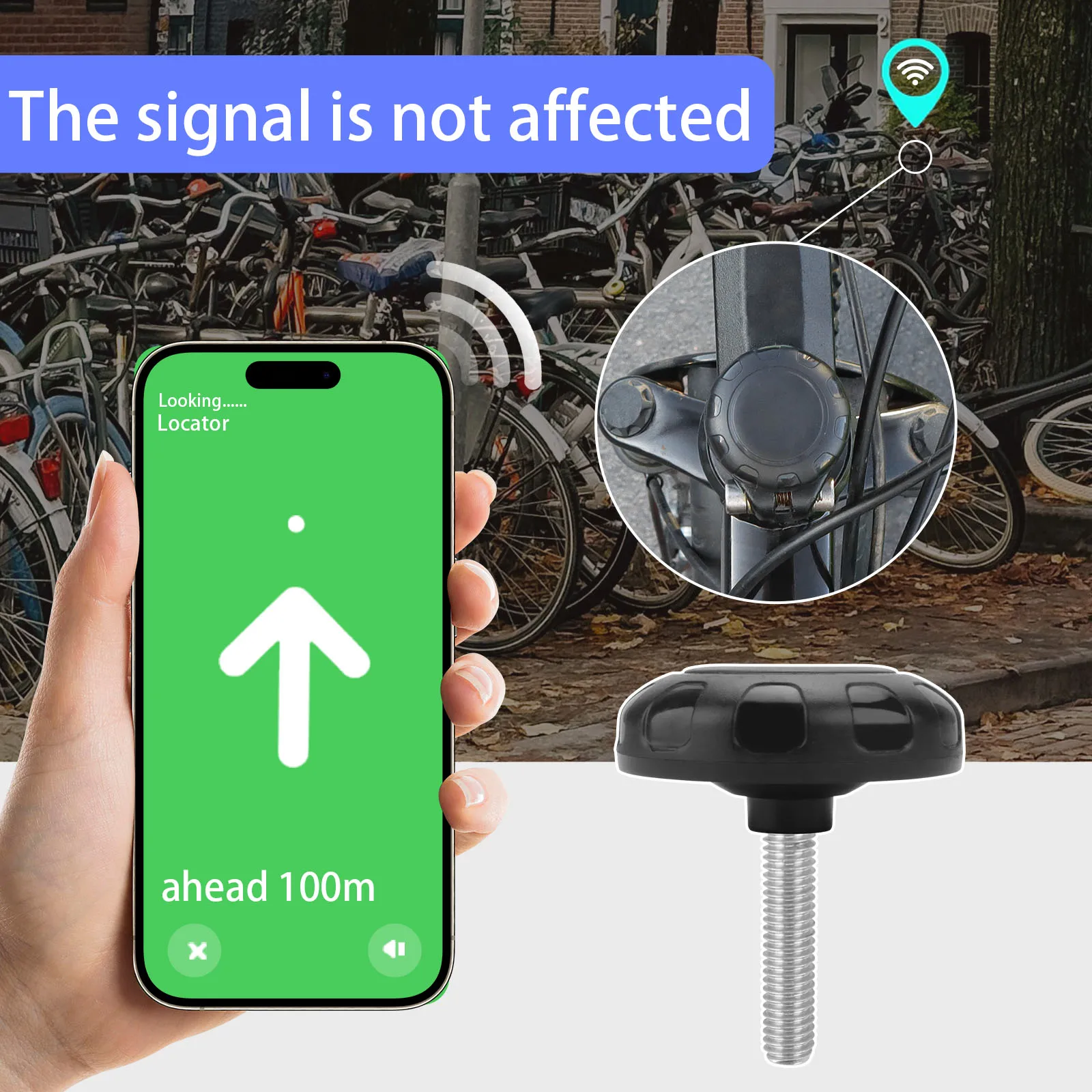 Support de vélo caché pour AirTag VTT GPS Tracker accessoires de Protection antivol étanche universel pour toutes les vélos