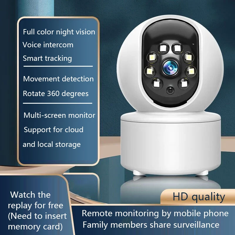 Wireless home camera mobile phone Remote Monitor 360 degree with night vision panoramic voice dialogue