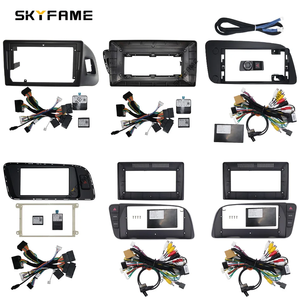 SKYFAME 12,3 Zoll Auto Fascia Rahmen Adapter Canbus Box Decoder Android Radio Dash Fitting Panel Kit Für Audi Q5