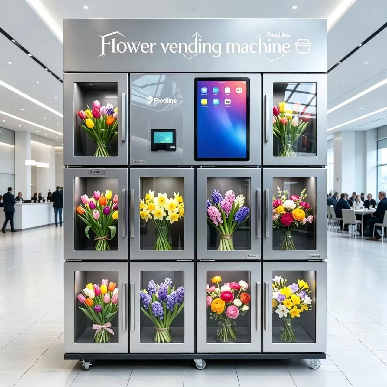 Credit Card Payment Unmanned Flower Vending Locker Custom Logo OEM CE Certified
