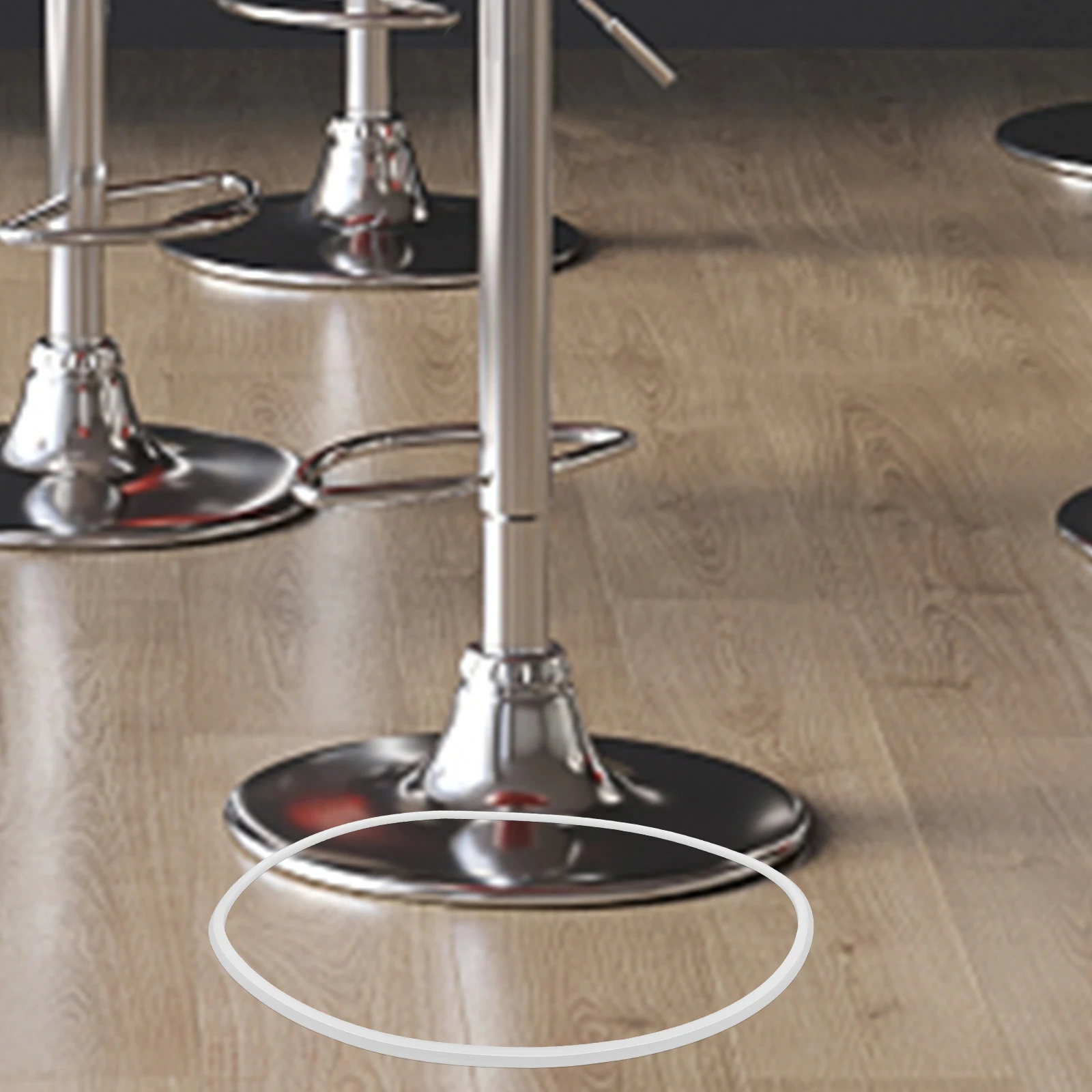 

White Rubber Base Floor Protectors Bar Stool Floor Protectors for Bar Stools 38 5cm Diameter Anti Slip Chair Leg Furniture Parts