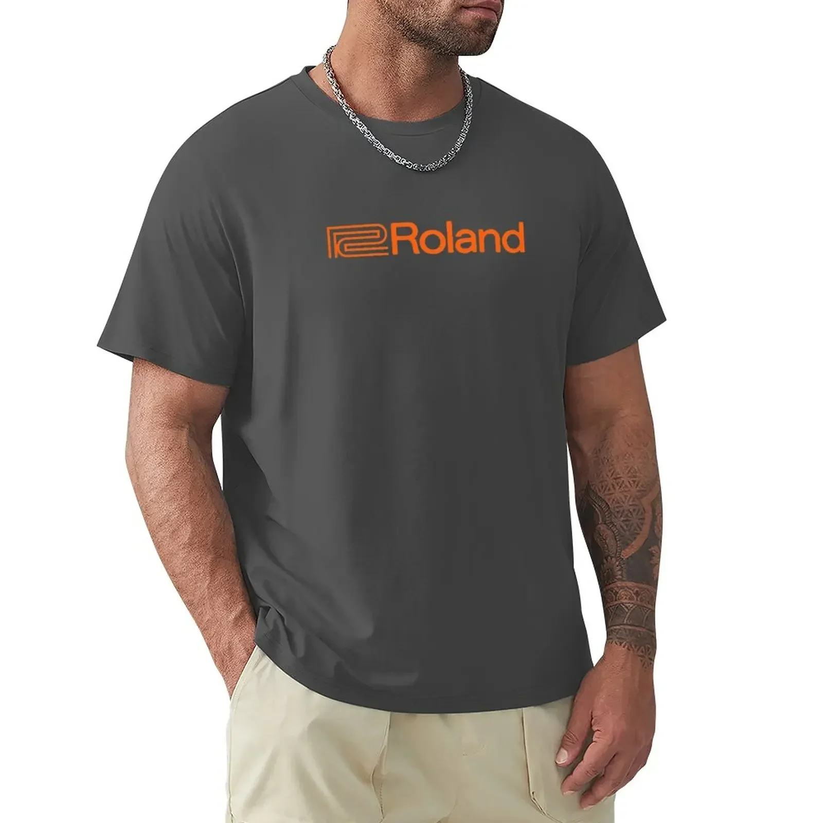 Roland Piano Keyboards Brands T-Shirt Tee Cat Fitted T Shirts for Men Black Brand Tee Humor Fashion Graphic Harajuku Oversized image 3