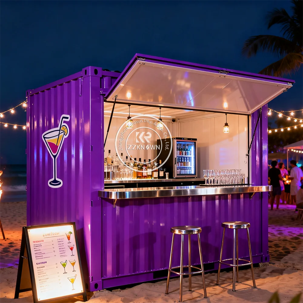 

Custom 20 FT 40 FT Container Restaurant Modular Food Stall Prefab Coffee Shop Prefabricated Container Bar For Sale