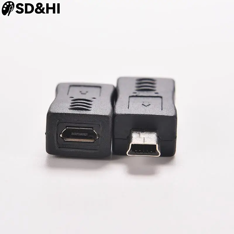 Adaptador Micro USB hembra a Mini USB macho, conector Convertidor para teléfonos móviles, MP3