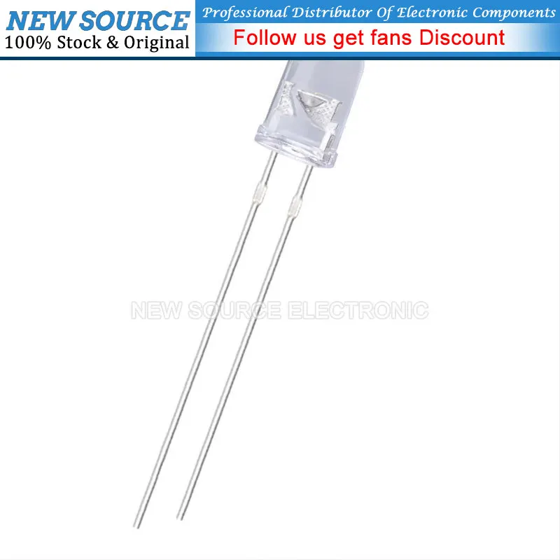 100pcs F5 5mm White Green Red Blue Yellow Orange Pink Light-Emitting-Diode LED Diode