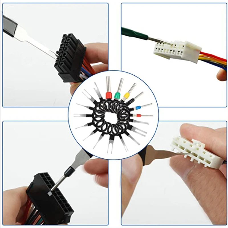 18/36/38 Pieces Car Terminal Disassembly and Ejector Tool Needle Ejector Wire Terminal Removal Kit Car Connector