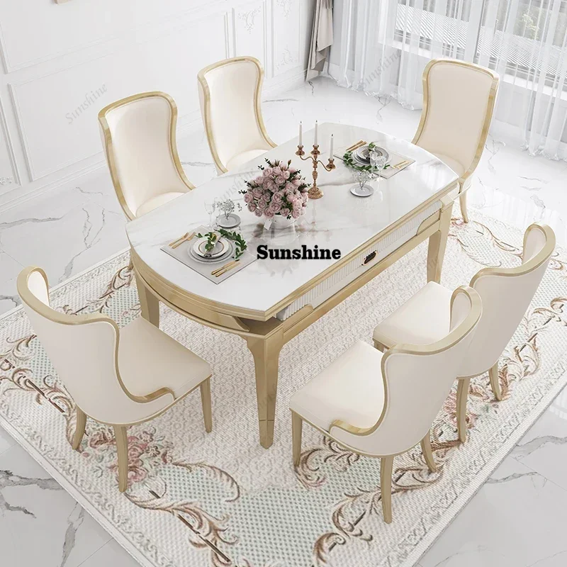 

Party Event Folding Dining Table Wood Modern Luxury Design Home Dining Tables Chairs Round Mesa De Comedor Furniture For Kitchen