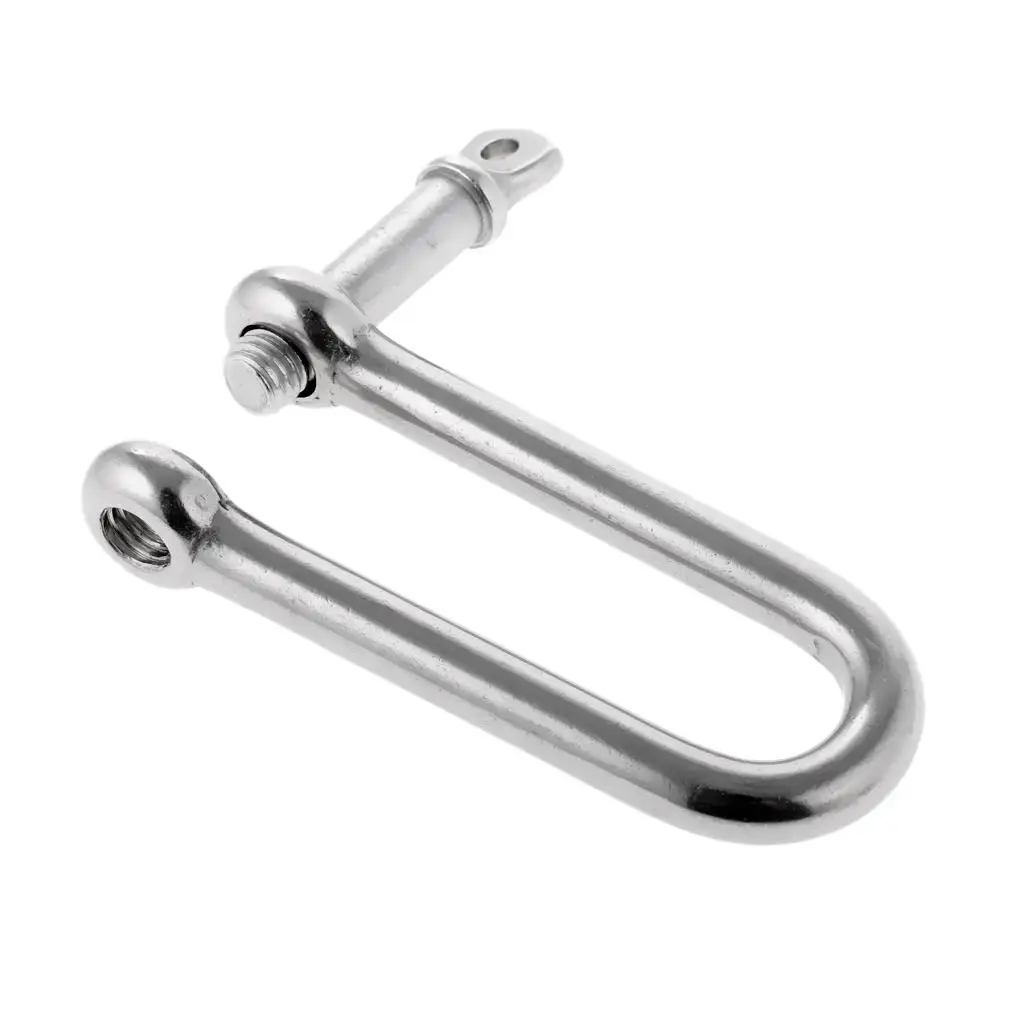 Long D Shackle Stainless Steel 316 Boat Anchor Dee Shackle for Marine Rigging Use
