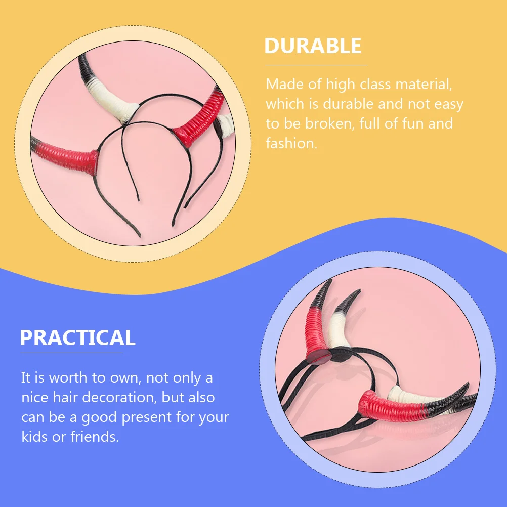 뿔 머리 장식 파티 머리띠 뿔, 코스프레 액세서리 소품, 머리 고리, Pu 코스튬 머리띠