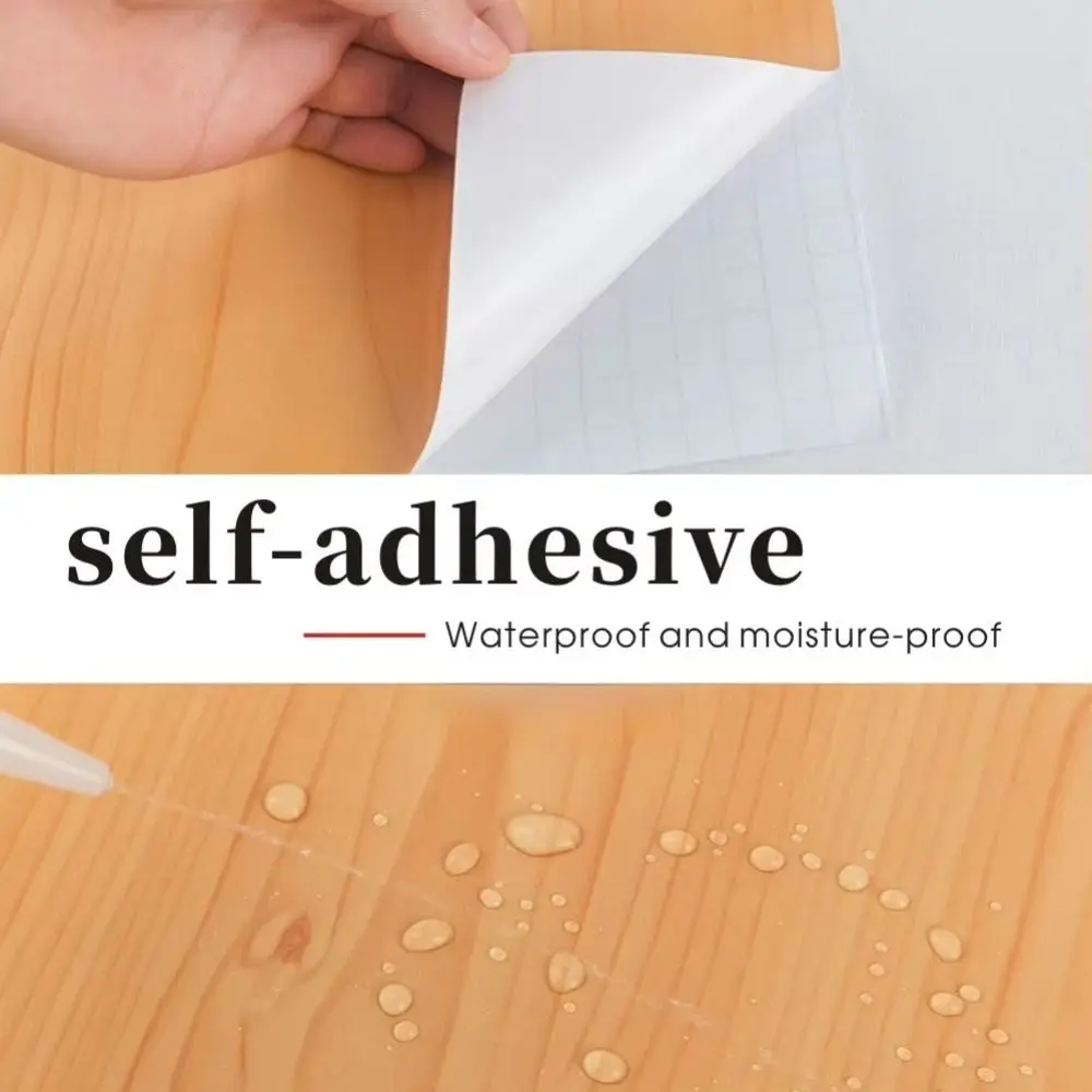 

Новые маслостойкие обои под дерево, дизайн доски, простая установка, настольная бумага, прочные съемные водонепроницаемые обои