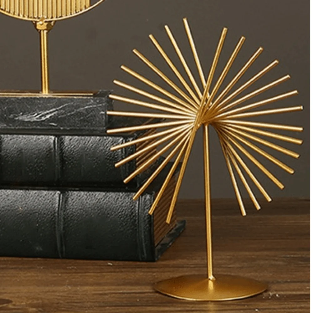 Iron Handmade Abstract Metal Sculpture Gold Sculpture Metal Tabletop Decorative Statue Distinct Surface Texture