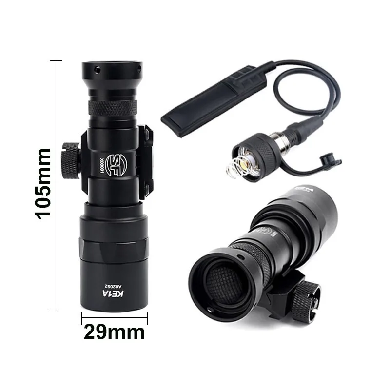WADSN Airsoft Surefir M300C M300B Mini Light M600U outdoor Light Rifle AR15 HK416 M4 Hunting LED Flashlight Lanterna torch