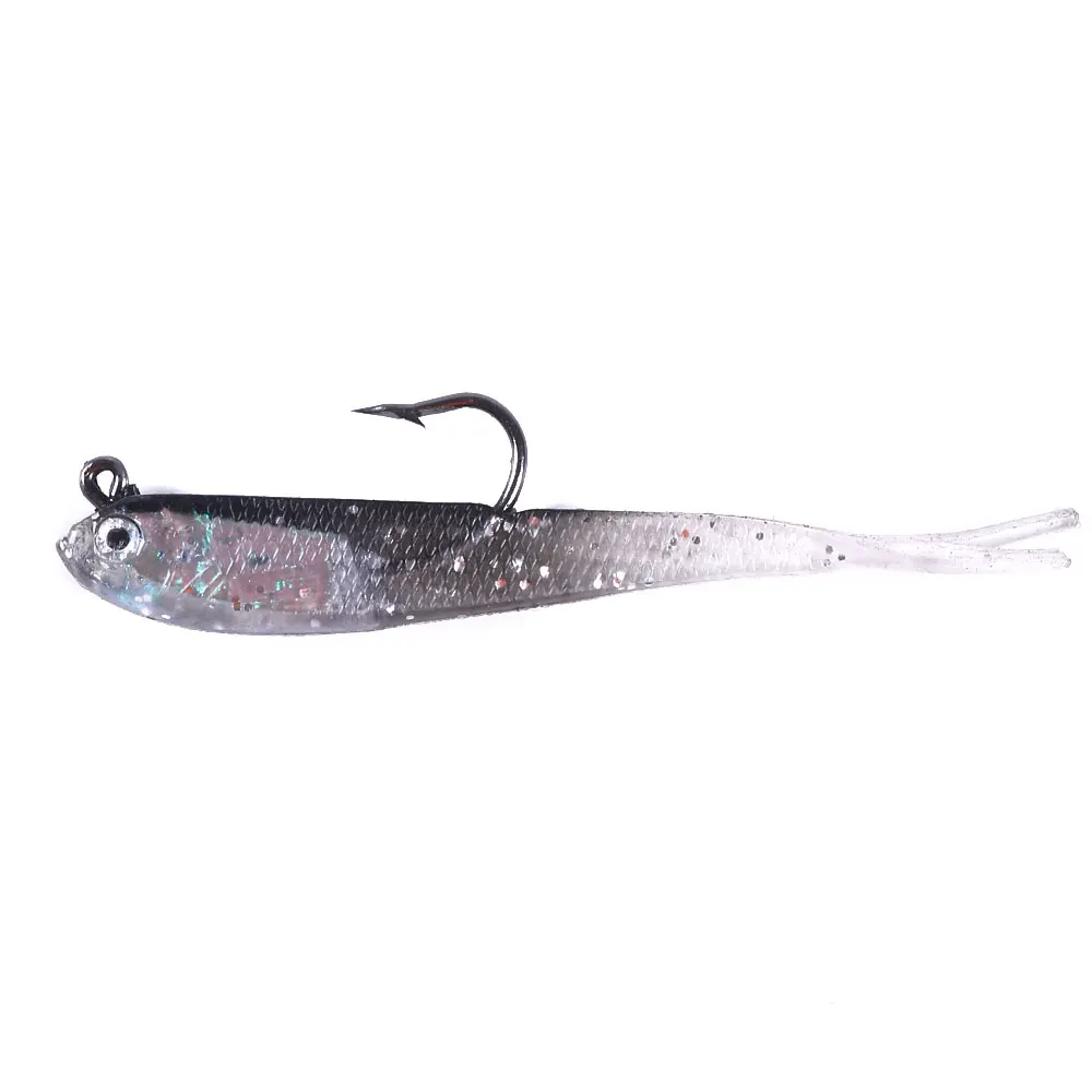 HENGJIA 10 قطعة 7 سنتيمتر 5 جرام لينة إغراء الصيد Wobblers شاد swim Bait الرقص غرق الطعم ل باس بايك المياه المالحة و المياه العذبة الصيد
