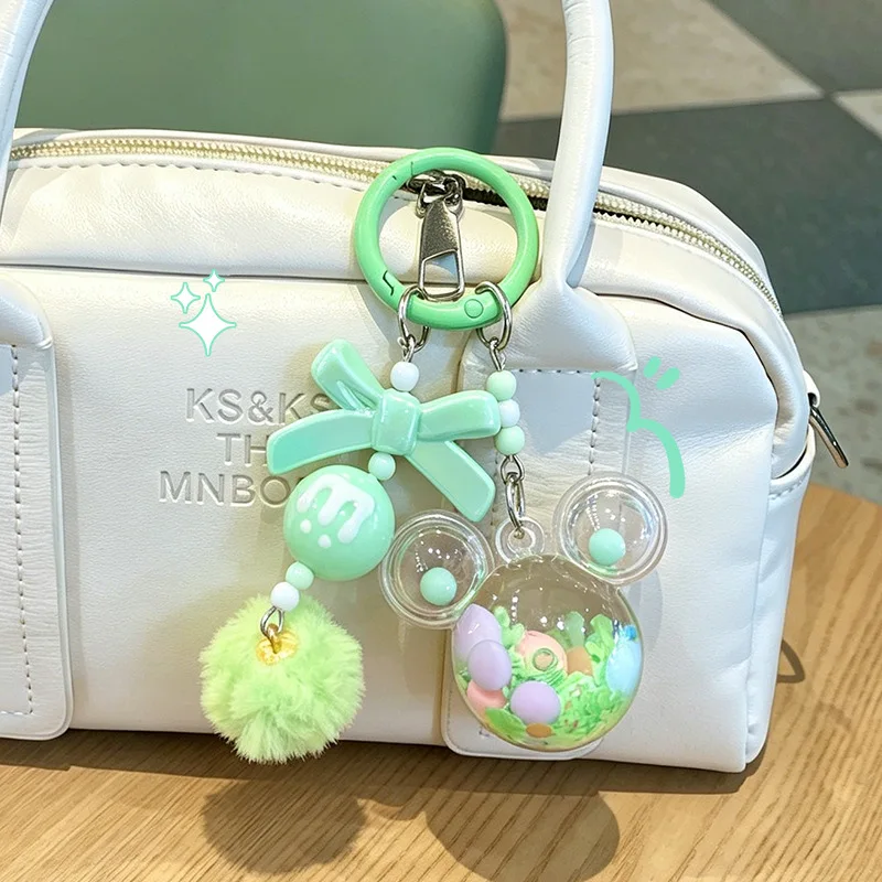 Trendy Mini Sand Flow Keychain with Smooth Oil Movement Cute Key Ring for Backpack Purse Car Keys Perfect Graduation Birthday Gi