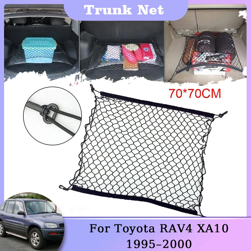 Trunk Storage Net For Toyota RAV4 XA10 MK1 Gen1 1995 1996 1997 1998 1999 2000 Nylon Mesh Car Rear Luggage Organizer Elastic Boot