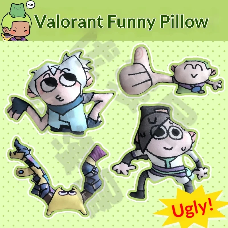 

Generic Valorant Plush Pillow Funny Meme Style Jett Gekko Sage Stuffed Cushion Home Sofa Gaming Room Decor For Valorant Fans