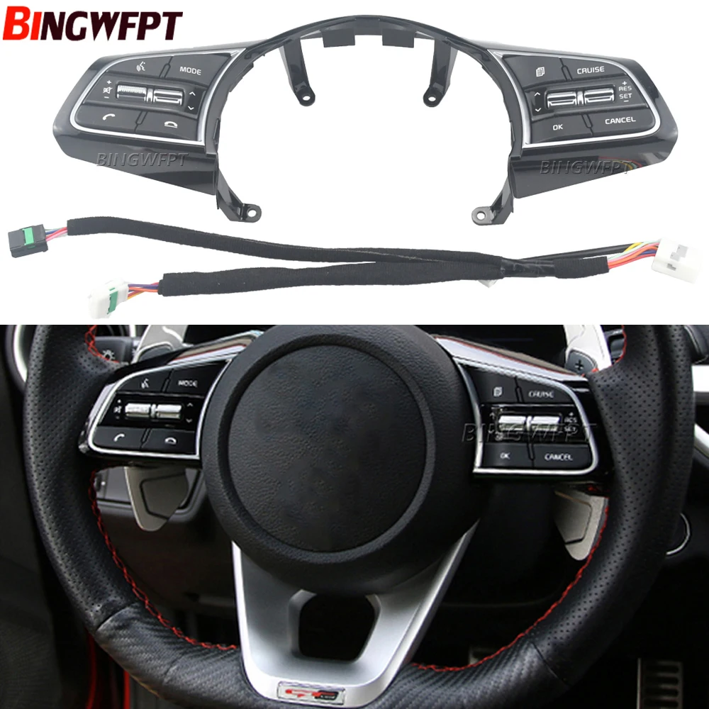 

Steering Wheel Button For Kia K3 Cerato 2019-2023 Bluetooth Phone Cruise Control Volume Switch 96720M6120