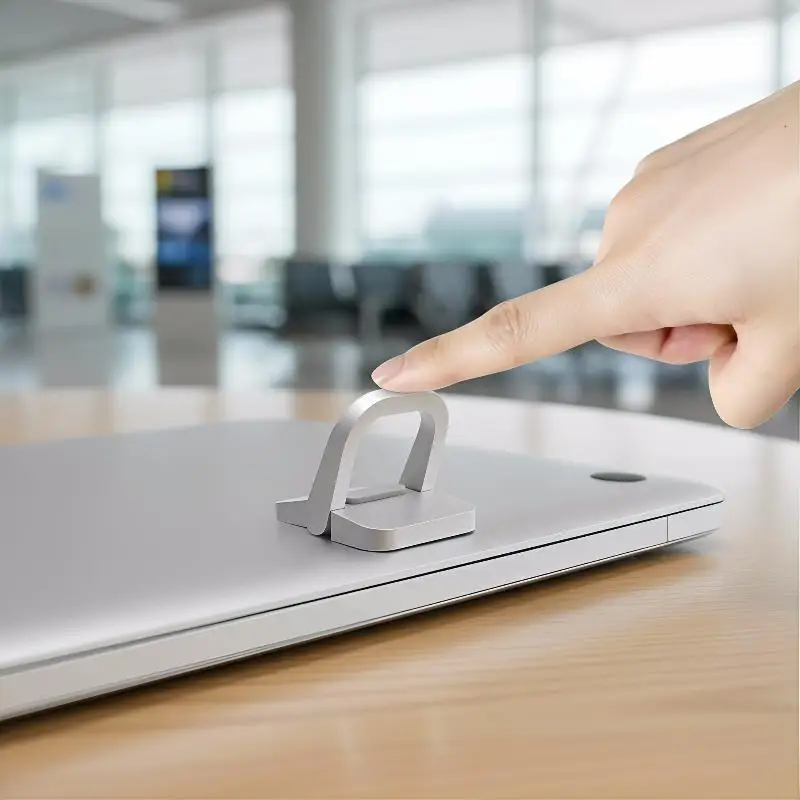 Laptop Stand Mini Holder Foldable Portable Invisible Bracket Adjustable Angle Ultra Light for Office Home Travel