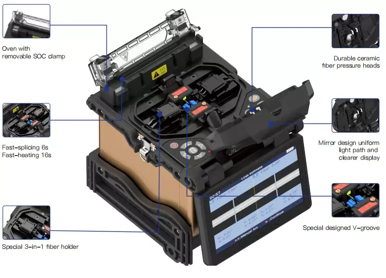 Hot Selling Optical Fiber Splicing Machine Jilong KL280/ KL520/ KL-280g/ 300T/ 360T/ 500T Fusion Splicer