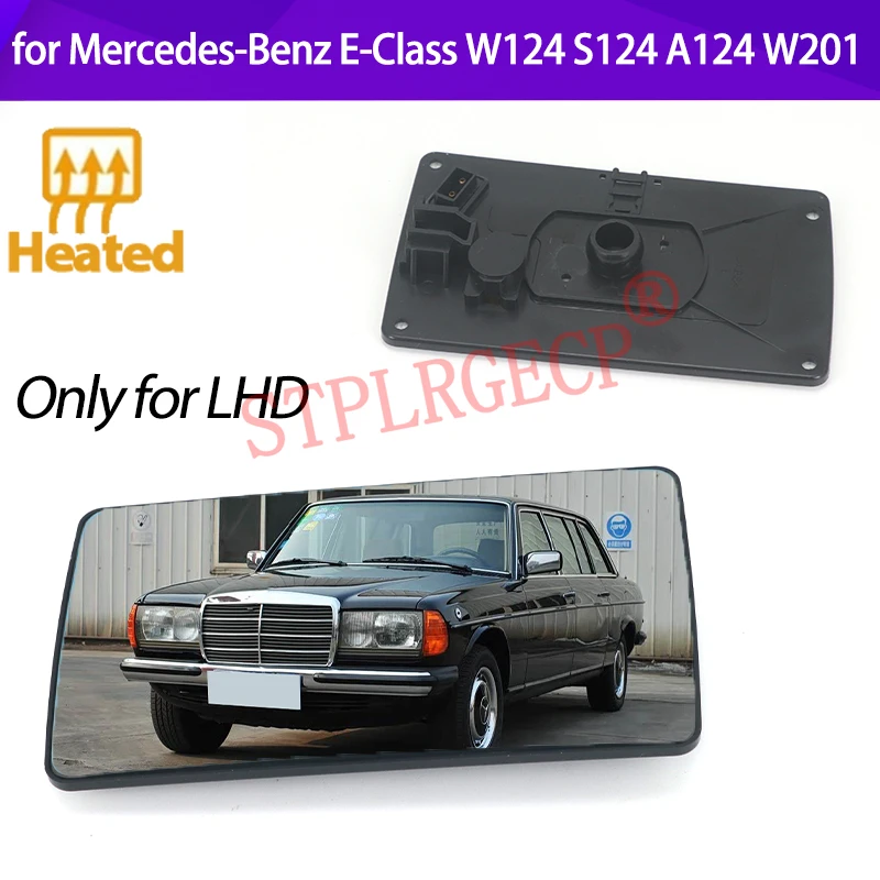 Stplrgecp Driver Side Left Right Door Side Heated Wing Mirror Glass Lens for Mercedes-Benz E-Class W124 S124 A124 W201 Only LHD