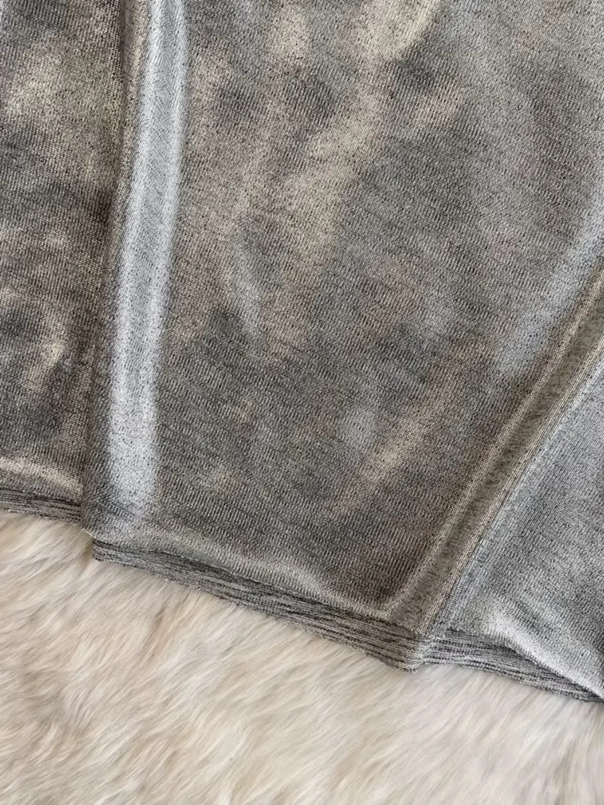 2025 Spring Summer New Silver Metallic Dress Women Cut Out Slim Mock Neck Long Sleeve Party Club Stage Edgy Mini Dress