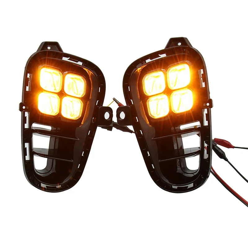 2Pcs/Pair LED Daytime Running Lights Signal Lamp Assembly Fit For Kia RIO 2017 2018 2019 2020 Car Accessories Turn Signal Lamps