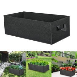 Rectangle Breathable Planting Container Grow Bag 40/50/60cm Fabric Raised Garden Bed Planter Pot for Plants Flowers Vegetables