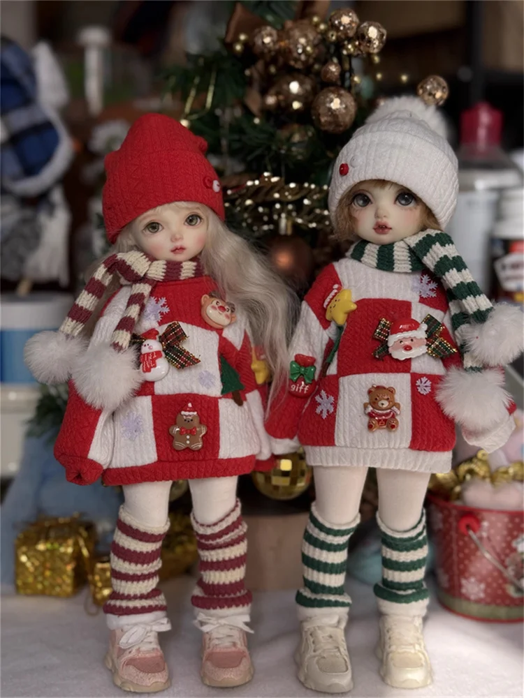 

BJD Doll Clothes For 1/4 1/6 MSD MDD YOSD Sweater Leg Cover Scarf Hat Socks Dolls Clothing Accessories (Excluding Dolls)