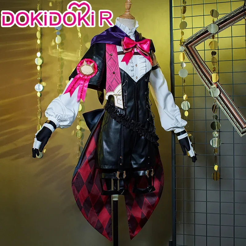 Disfraz de Lyney Genshin Impact【 XS-XXL, Cosplay de dokidoki-r Fontaine, mago Lyney, talla grande para Halloween