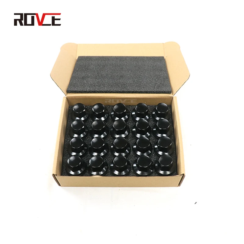 ROVCE 21mm Car Wheel Nut Caps Hub Screw Cover For Range Rover Sport/Vogue/Evoque/Discovery 5 /Defender Car Exterior Decoration