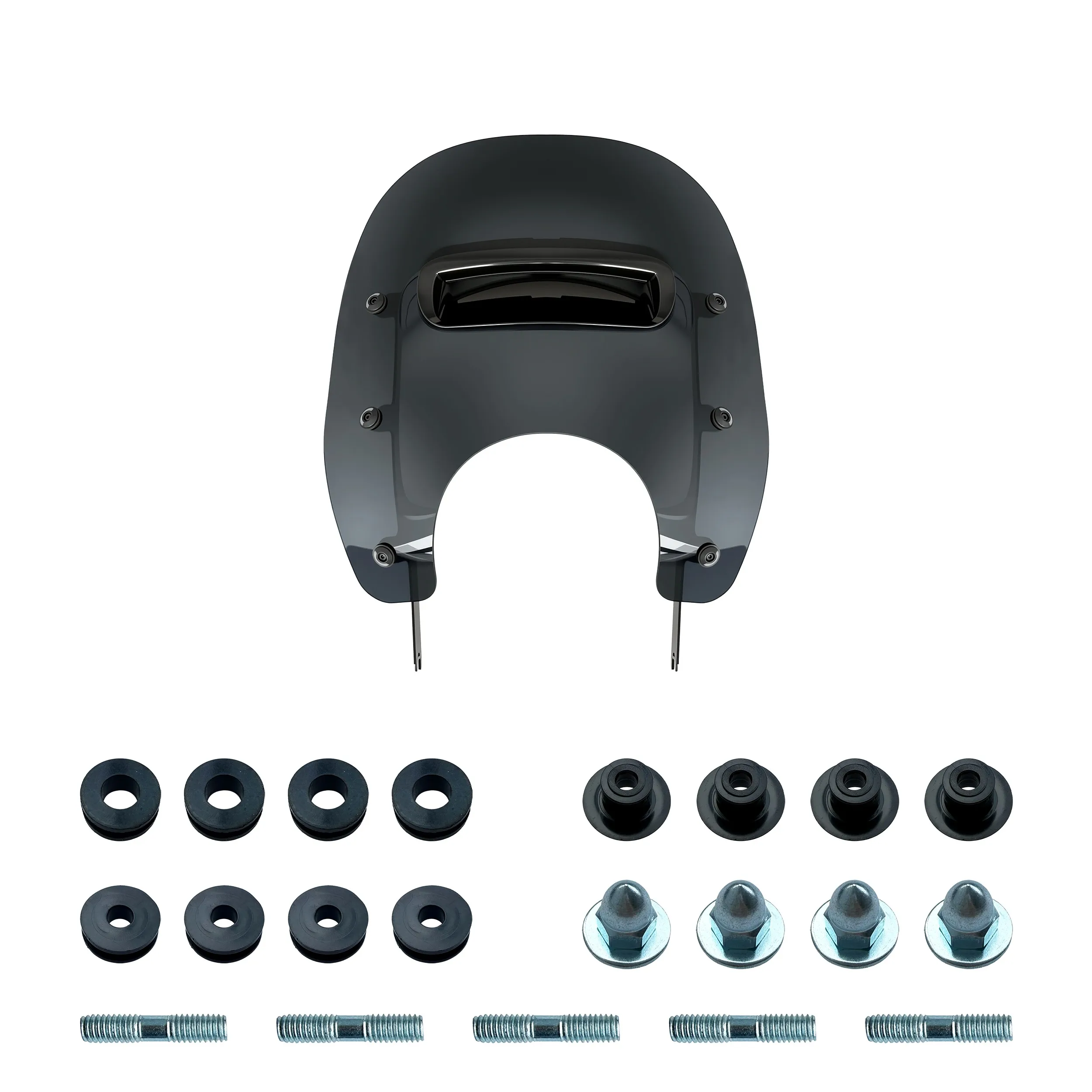 22.4 inch Detachable Wind Splitter Vented Windshield for '94-'25 Road King Models Road Glide Road King Electra Glide