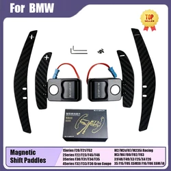 Paleta de cambio de volante de fibra de carbono magnética, extensiones de palanca de cambios aptas para BMW F20, F30, M2, M3, M4, X5M, X6M, I5i, 8