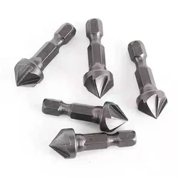 1PC Driller 6-slot Countersunk Five-edge Chamferer Hexagonal Shank Tools For Carpentry In Wood  Woodworking Tools Hand Tools