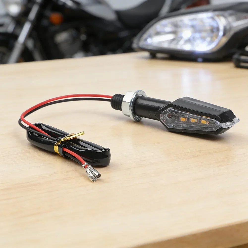 Plastic Motorcycle LED Turn Signal Lights With Two Sided Directional Indicators Optimized For Front Vehicle Installation