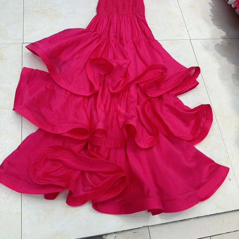 Vestido de noite de banquete australiano, pescoço quadrado, manga curta, um ombro, camada de bolo Dress-GZXX387