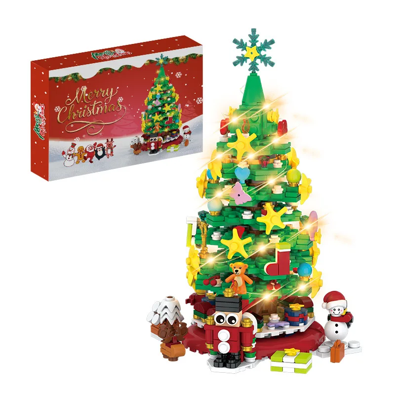 Christmas Tree Model Building Blocks DIY Children's Christmas Toys and Gifts Christmas Theme Desktop Decorations Gifts