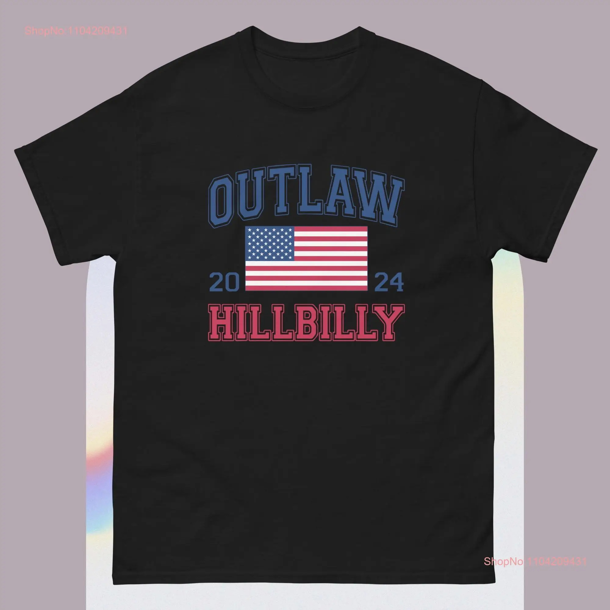 Trump Vance 2024 Outlaw Hillbilly US Flag Vintage T Shirt long or short sleeves