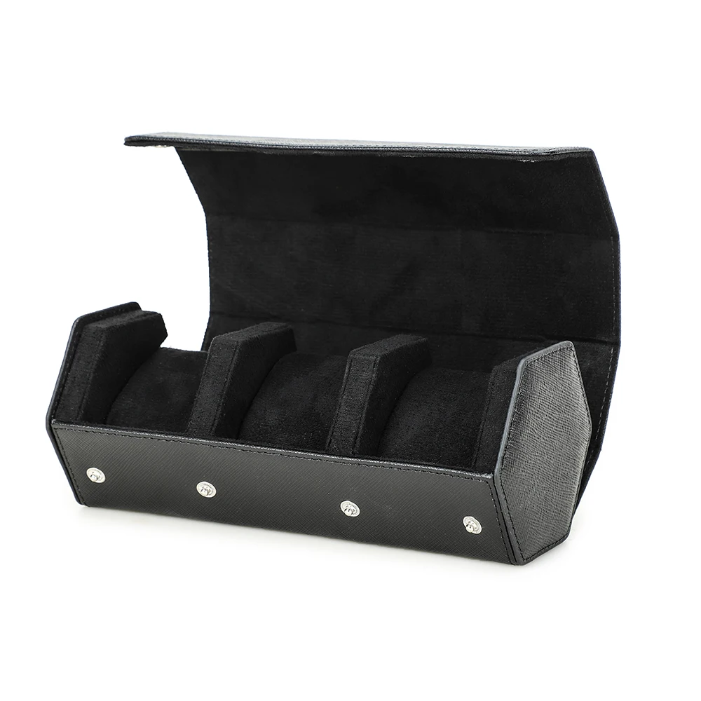 Prachtige Groene Lederen Hexagon Horloge Vitrine 2 / 3 / 4 / 6 / 8 Slots Horloges Roll Box Opbergorganizer Houder