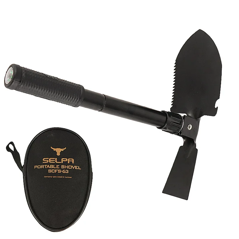 1PC Portable Folding Shovel Outdoor Multifunctional Military Engineer Shovel Mountaineering Camping Survival Emergency Tool